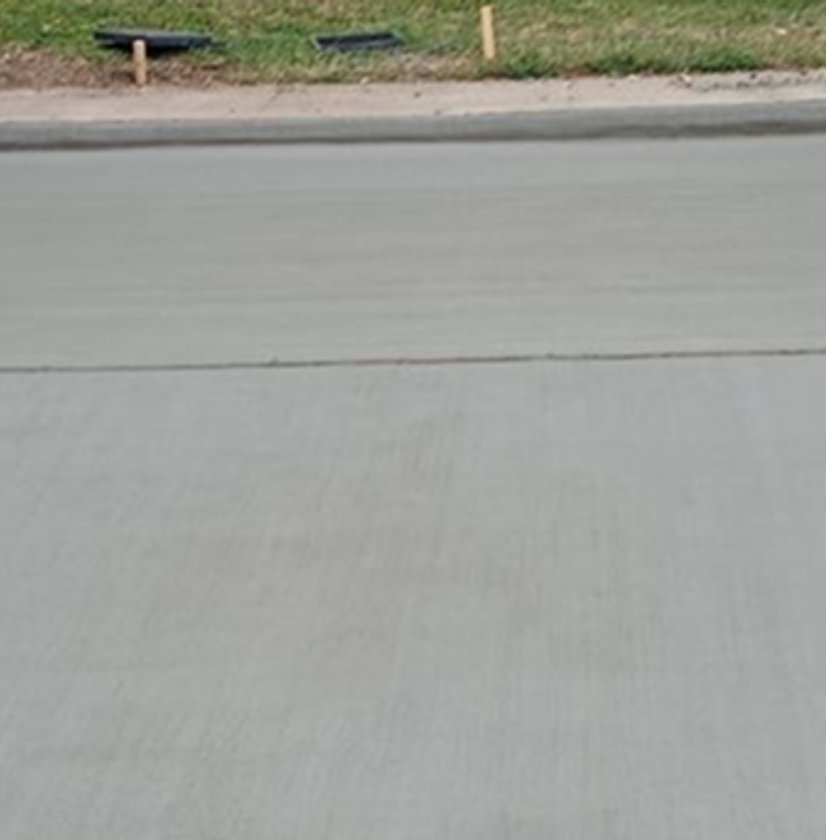 Concrete slab being repaired