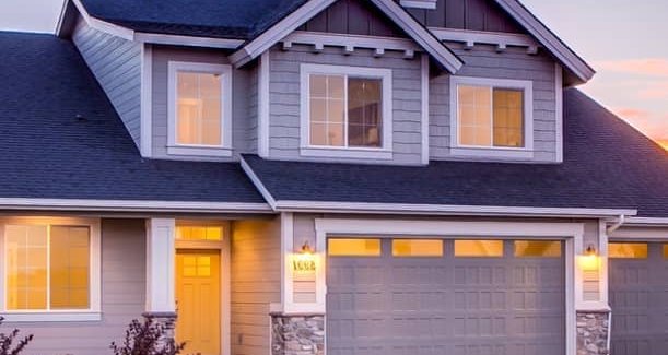 Two-story home with an attached two-car garage