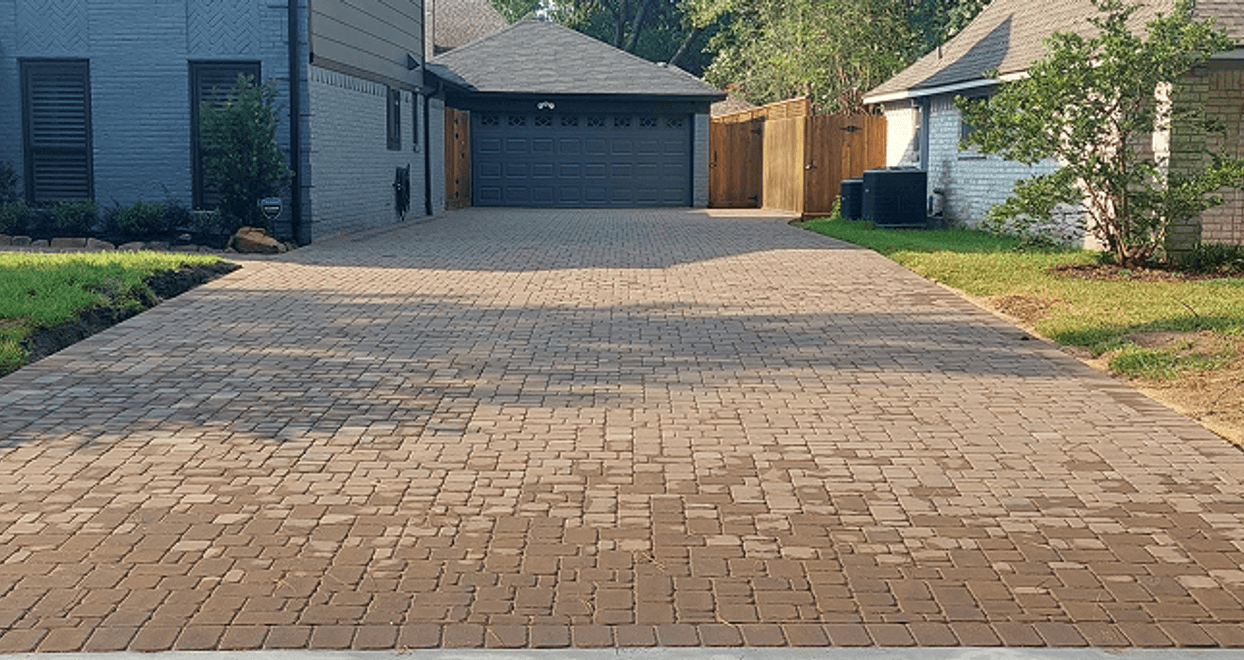 concrete paver driveway installation