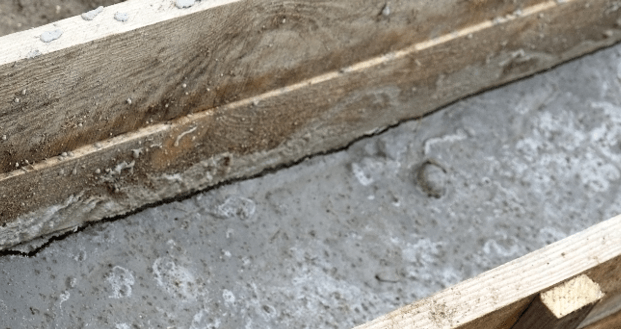 stamped concrete driveway with decorative pattern