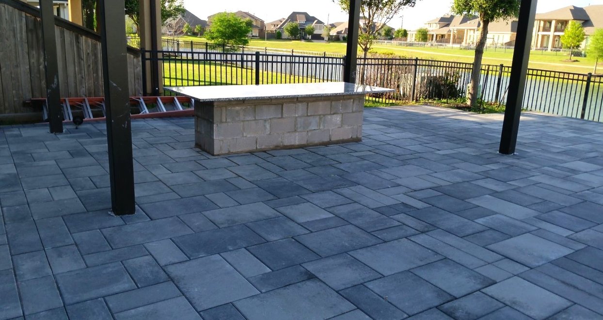 concrete paver driveway installation