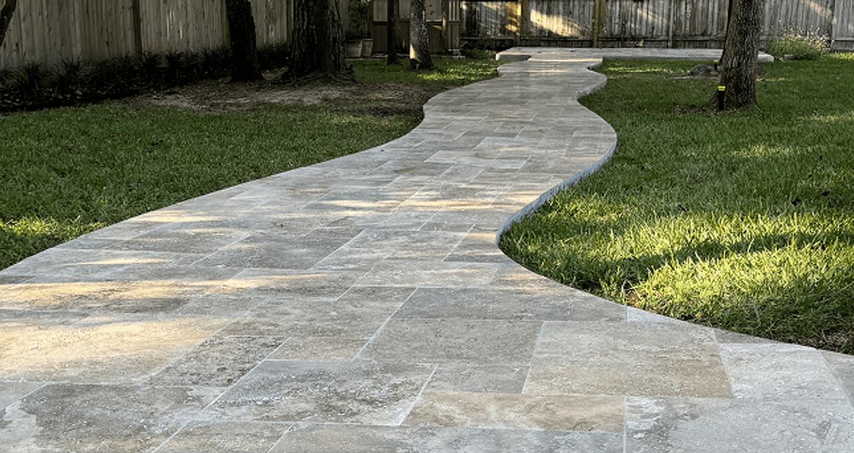 exposed aggregate concrete driveway finish